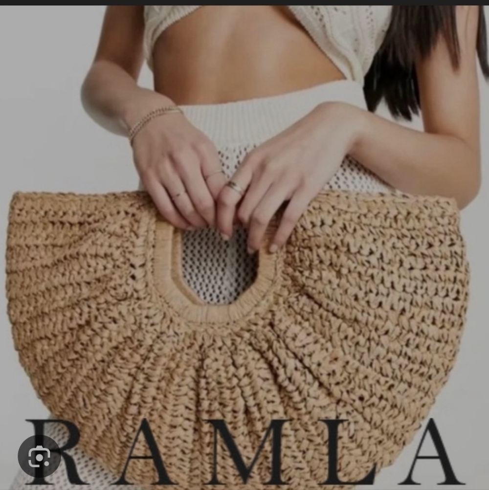 Ramla Natural Woven Tote Bags